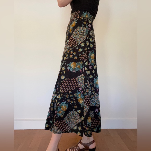 90’s Ribkoff floral maxi skirt / size 12 - Picture 12 of 16